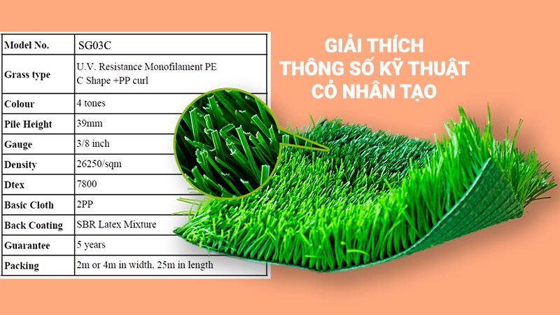 Xem xét kỹ thông số kỹ thuật và lớp đế của thảm cỏ nhân tạo