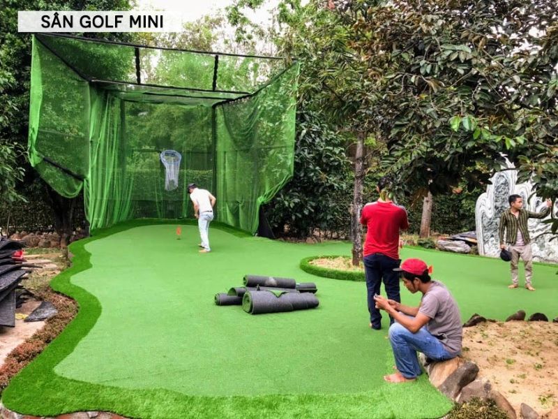 Cỏ nhân tạo cho sân tập golf trong vườn với diện tích từ 10 - 50m2 