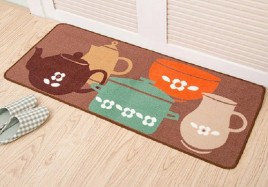 Thảm trải sàn nhà bếp hình ấm chén