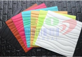 Xốp dán tường 3d vân sóng  